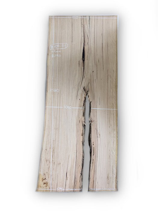 Blackbutt Live Edge Timber Slab - Kiln Dried - #109-BB