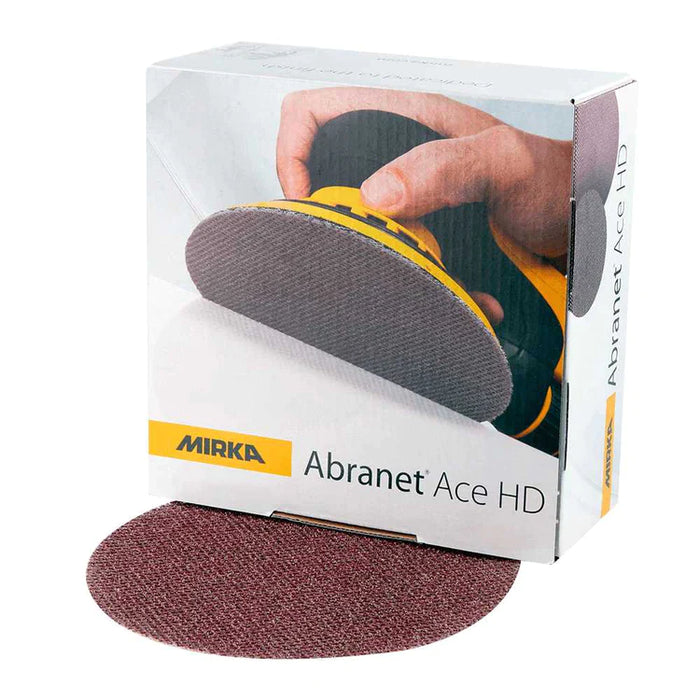 Mirka Abranet Ace HD Ceramic Sandpaper - 150mm/6" Discs - 25/Pack