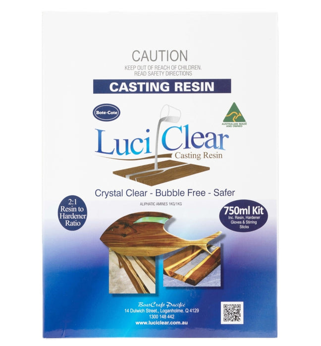 Luci Clear Epoxy Casting Resin - 750ml - Wood Slabs - Natural Edge Furniture - Timber Slabs Central Coast - Live Edge Timber Slabs